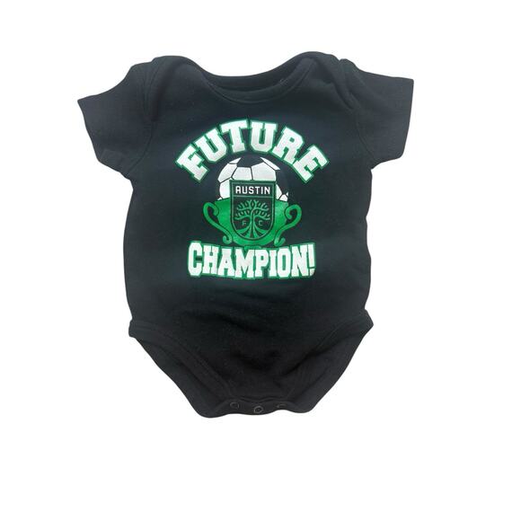 FC Austin MLS 3-6 Month Unisex Baby Bodysuit‎ Black & Green - Picture 1 of 3